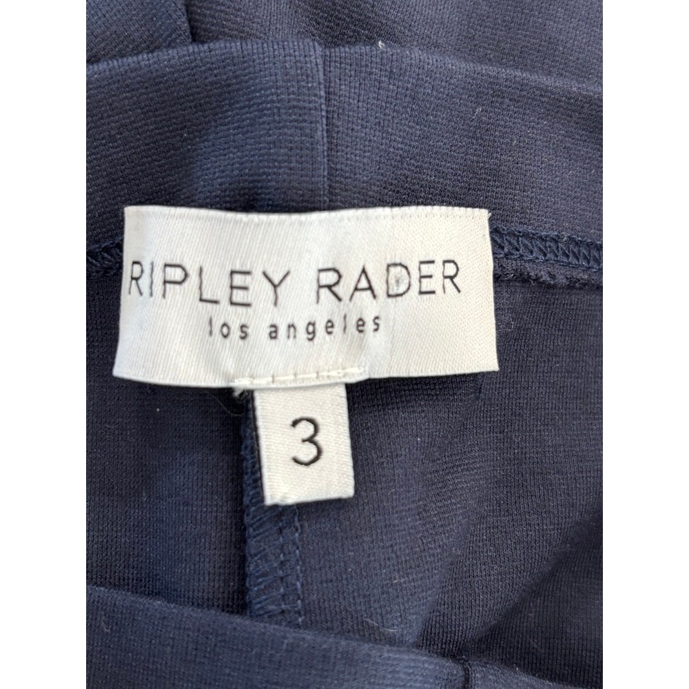 Ripley Rader Navy Ponte Knit Wide Leg High Waist Pants Trouser Blue Navy S, 3=M - Picture 3 of 5
